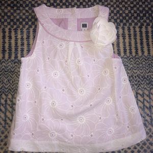 Janie & Jack eyelet blouse with lavender trim